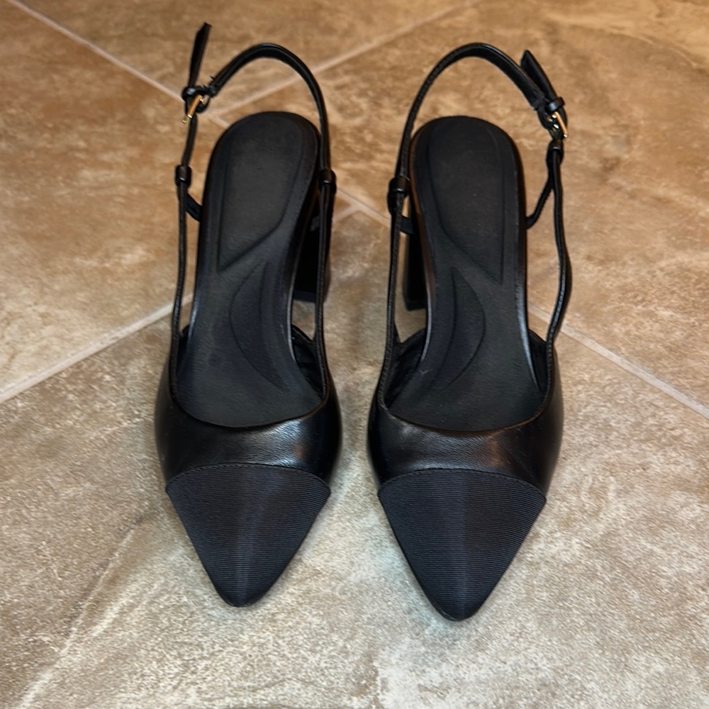 Elegant Black Slingback Heels